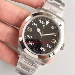 Luxury Watch AIR-KING Men's Watch 40MM 116900 Black Dial Arabic Digital High Quality Automatic Movement Stainless Steel Origi251d