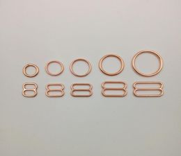 Sewing notions bra rings and sliders strap adjustment buckle in rose gold1250046