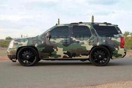 Stickers Large Military Green Camo Vinyl For Car Wrap With Air Release / air bubble free Camoufalge for Truck boat graphics coating 1.52X30