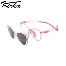 Kirka Sun glasses for Kid Boy Girl Eyewear UV400 Protect Polarised Glasses Child Magnetic sunglasses Fashion Adjustable Glasses 231227