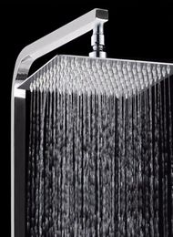 2mm Thin 12 Inch Square Rotatable Bathroom Rainfall Showerhead Super Pressurised Square Top Spray Shower Head Chrome Finish2049340