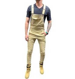 Men039s Jeans Man Pants For Men Pocket Denim Overall Jumpsuit Cool Designer Brand Streetwear Sexy Suspender Pant E219159075