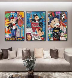 Graffiti Art Alec Monopoly THE WORLD IS YOURS Paintings on The Wall Art Canvas Posters and Prints Wall Art Picture Home Decor4507294