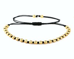 BC Anil Arjandas Pave Rose Gold 5mm Round Beads Braided Macrame Bracelet Luxury Bracelets Mens Womens New Style Accessories1946238