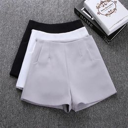 Women's Shorts 2023 Women Summer High Waist A-Line Casual Suit Solid Colour Short Pants Ladies Wide Leg Widelegs