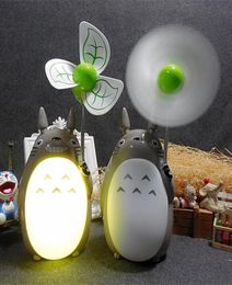 Electric Fans Arrival Cute Totoro Desktop Fan Students Rechargeable Night Light9146918