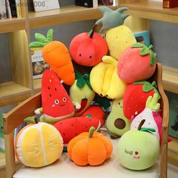 Stuffed Plush Animals 15-35cm Simulation Fruit Plush Toy Cute Vegetable Fruit Children Enlightenment Cognitive Teaching Small Doll Birthday GiftL231228