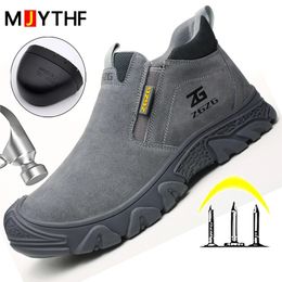 Plus Size 48 Anti Scald Welding Shoes Work Boots Men Antismash Antipuncture Safety Indestructible Protective 231225