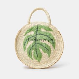 Shoulder Bags Fashionable tree circular straw handbag casual women's handmade summer beach bag mini Bali walletblieberryeyes