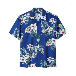 Men's Casual Shirts Plus Size 6XL Fashion Men Hawaiian Camicias Polyester 3D Printed Short-sleeve Blouses Tops Tshirt