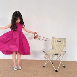 Girl Dresses 2023 Little Dress Summer Baby Girls Fashion Sleeveless Sundress Loose Cotton 1 2 3 4 5 6 7 8Y