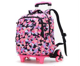 2019 New Removable Children School Bags Waterproof For Girls Trolley Backpack Kids Wheeled Bag Bookbag Travel Luggage Mochilas Y195905693