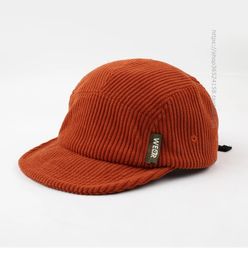 Hat Female Autumn and Winter Korean Style Soft Short Brim Corduroy Peaked Cap Retro Five Pieces Top Sun Male 231228