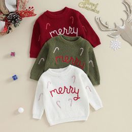 Autum Winter Baby Boy Girl Christmas Sweater Loose Knitted Clothes Round Neck Kid Toddler Girl Boy Pullover Baby Sweaters 231228