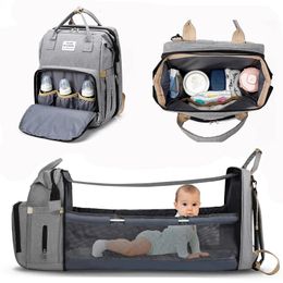 Baby Nappy Changing Bags Changing Station Portable Baby Bed Travel Bassinet Folding Crib Shade Cloth Changing Pad Waterproof 231227