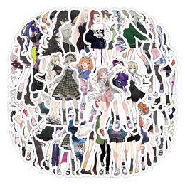 50PCS Anime girls wear New Trend Waterproof PVC Stickers Pack For Fridge Car Suitcase Laptop Notebook Cup Phone Desk Bicycle Skateboard Case.