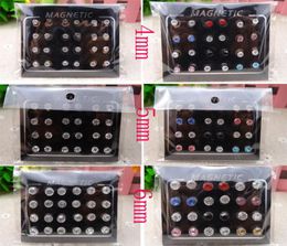 Strong Magnet Magnetic therapy Health Ear Stud For Men Women Zircon Non Piercing Earrings Wedding Gift Punk Jewelry2550127