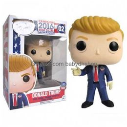 Figuras de brinquedos de ação funko pop trump 02 feito artesanal t230607 entrega de gota dh8ah