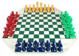 4 WAY Chess Set 4-player Chess Game Board Games Medieval Chesses Set With 60cmChessboard 68 Chess Pieces 97mm King Travel Game 231227