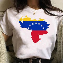 Women's T Shirts Venezuela Shirt Women Summer Tee Girl Harajuku Funny Clothes