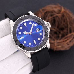 New casual men's watch Yacht style Silver dial automatic mechanical watch sapphire glass classic folding watch super luminous watch with box
