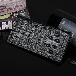 Mens Purse Fashion Hard Version Zero Bag Money Clip Luxury Crocodile Multi Card Wallet2505