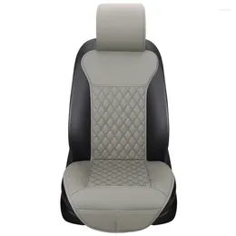 Car Seat Covers Universal Front Cover PU Leather Non-slip Cushion Mat Fit Most Of Carpet Pad Trunk Auto Protector