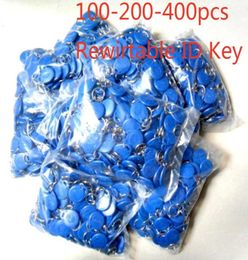 100pcs blue color blue Rewitable RFID key fobs T5577 125KHz proximity ABS key tags for access control TK4100EM 4100 chip4903483