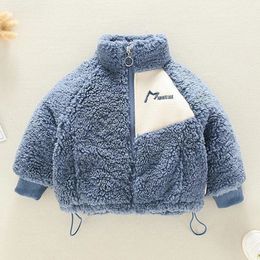 Winter Baby Kids Jacket For Boys Coats Lamb Wool Plus Velvet Thick Coats Christmas Costume For Toddler Children Outwear 1-8 Year 231228