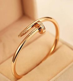 98gj Bangle Juste a Clou Nail Bracelet Luxury Jewellery Set Auger Lovers Men and Women 16 19 Cm Gold Rose Sier6137137