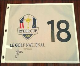 Justin Thomas 2018 Ryder Cup collection signed signatured Autographed open Masters glof pin flag2716997