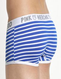 5pcsLot Pink Heroes HighQuality Cotton Underwear Men Boxer Shorts Classic Striped Male Underpants Comfortable Ubag CX2008181146716