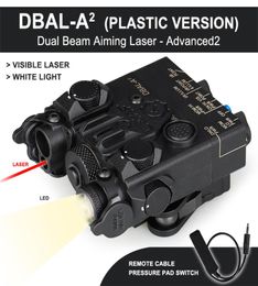 DBALA2 Dual Beam Aiming Laser IR Red Laser LED White Light Illuminator Plastic Version with Remote Battery Box Switch CL1501396719952