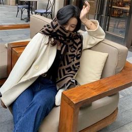 30% OFF High version internet celebrity the same women large wool shawl for warmth in autumn and winter F home scarf with double-sided short tassels
