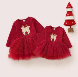 Newborn Baby Christmas dress Girls baby kids fashion long sleeve romper dresses Tutu Dress baby girl clothes20807768718517