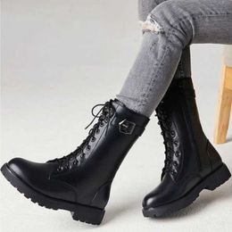 Dress Shoes New Wool Warm Winter Boots Botas De Mujer Women Winter Boots Shoes with Fur Soft Leather High-heeled Motorcycle Boots WomanL231228