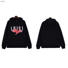 2024 Autumn New AMI Rabbit Pattern Printed Hoodie Unisex Hoodie