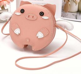 Purse Lovely Baby Girls Mini Shoulder Bag Leather Cute Pig Animal Coin Kids Small Wallet Kawaii Clutch Princesse5821717