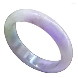 Bangle Myanmar Through The Violet Jade Bracelet Glutinous Species Emerald Lght Style B0017