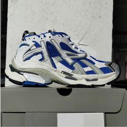 Luxury Brand Track Runners Men Designer Shoes Women Graffiti White Blue Orange Black Multicolor Men Shoes Trainers Big Size Sneakers