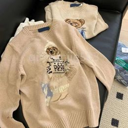 Polo Ralphs Designer Men Knits Sweater Ralphs Polos Bear Embroidery Laurens Pullover Crewneck Knitted Long Sleeve Casual Christmas Sweaters Polo 6049