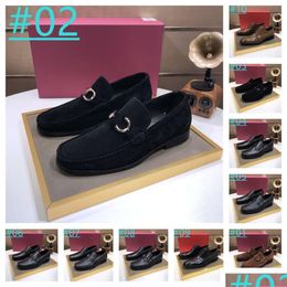 22 Style Genuine Leather Men Casual Shoes Luxury Brand 2022 Designer Mens Loafers Moccasins Breathable Slip On Black Driving Plus S Dhalf