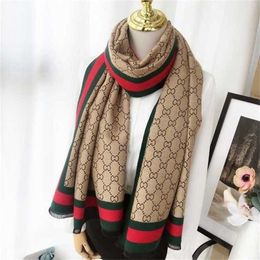 10% OFF Letter cashmere for women in autumn winter thickened European American long shawl dual purpose versatile and warm scarf