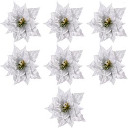 Decorative Flowers 7 Pcs Outdoor Wedding Decorations Artificial PE Christmas Glitter Accessories