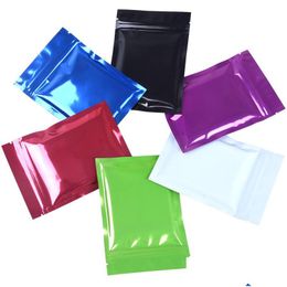 Packing Bags 10 Size Colorf Self Seal Mylar Zipper Pouch Aluminum Foil Packaging Bags For Food Coffee Storage Lx1041 Drop Delivery Off Dhetb