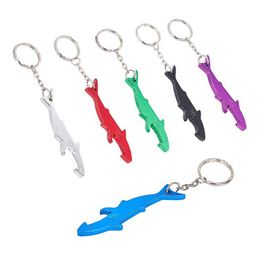 Openers Aluminium Alloy Shark Shaped Bottle Opener Pocketable Keychain Bear For Cam And Traveling Lx5537 Drop Delivery Home Garden Kit Dhjay