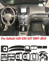 For Infiniti G25 G35 G37 2 Door coupe CarStyling New 5D Carbon Fiber Car Interior Center Console Color Change Molding Sticker Dec6666716
