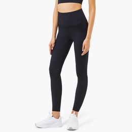 Yoga Lu Lemon High Waist Pants Women Leggings Sport Gim Rights Push Up Bodybuilding Workout Trousers Jogging Running Drop Delivery Dhzub