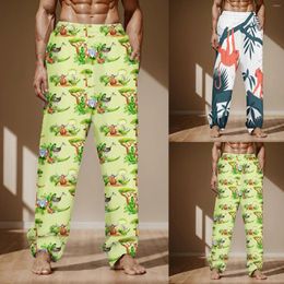 Men's Pants Spring Casual Costume Elastic Waist Comfortable Breathable Fashionable Printed Pattern Long For Men 2024