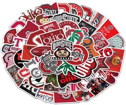 50PcsLot The Ohio State University Graffiti Stickers PVC Waterproof Laptop Luggage Phone Suitcase Car Cartoon Decals Kids Toy T68966898